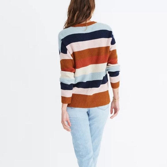 Madewell Striped Thompson Pocket Sweater - Picture 2 of 9